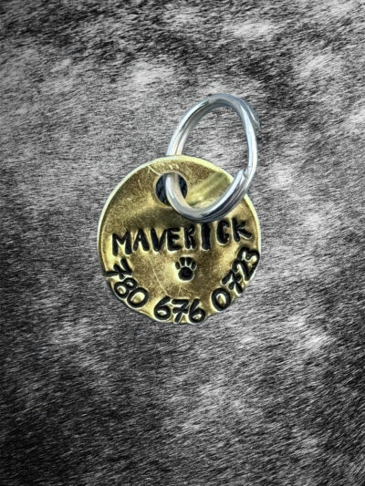 Brass Tag with Name & Number